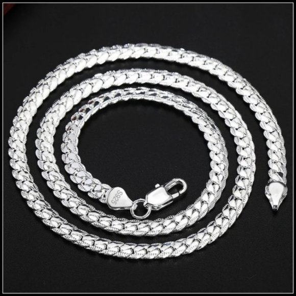 925 Sterling Silver 20'' Snake Chain Necklace - Picture 8 of 9